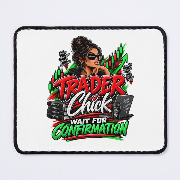 Item preview, Trader Chick-Wait For Confirmation Option 1-White Background designed and sold by Trendi61.