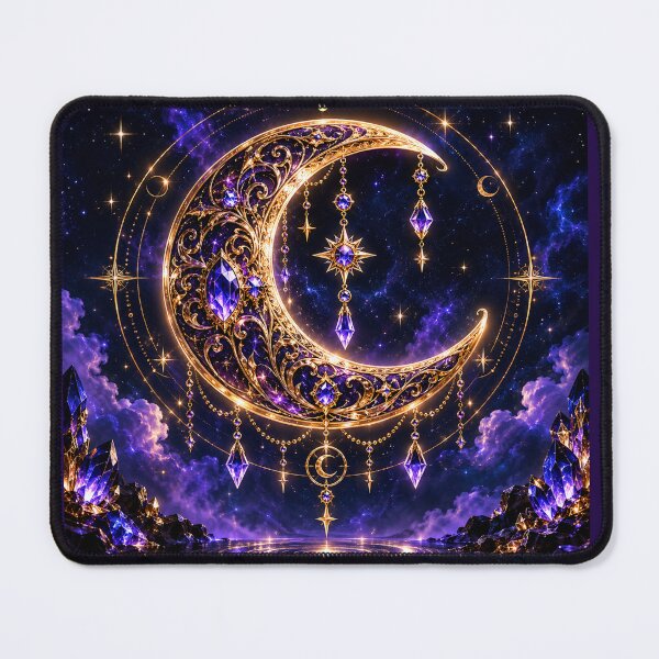 Item preview, Celestial Amethyst Moon – Midnight Magic designed and sold by PurvaNimfaMagic.