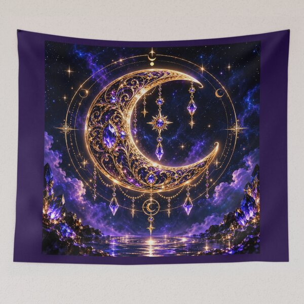 Item preview, Celestial Amethyst Moon – Midnight Magic designed and sold by PurvaNimfaMagic.