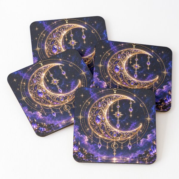Item preview, Celestial Amethyst Moon – Midnight Magic designed and sold by PurvaNimfaMagic.
