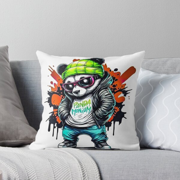 Item preview, Cool Hip Hop Panda Graffiti - Pandamonium Streetwear designed and sold by Artificial001.