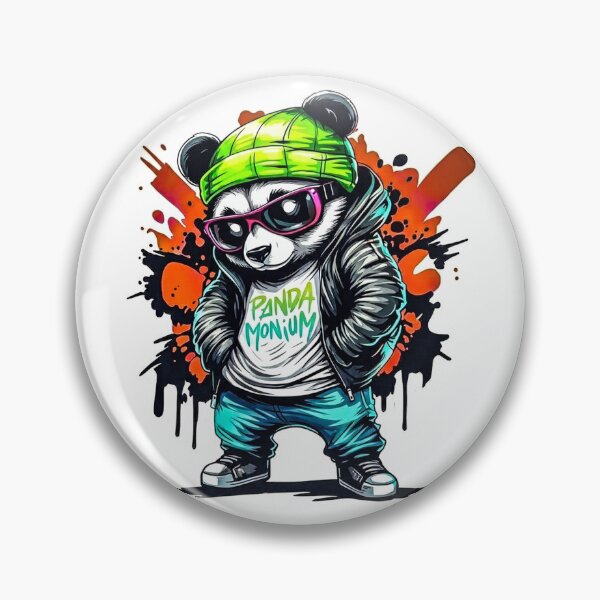 Item preview, Cool Hip Hop Panda Graffiti - Pandamonium Streetwear designed and sold by Artificial001.