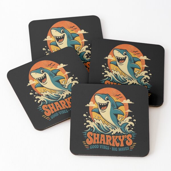 Item preview, Sharky's Good Vibes Big Waves Retro Surf designed and sold by creativerooney.