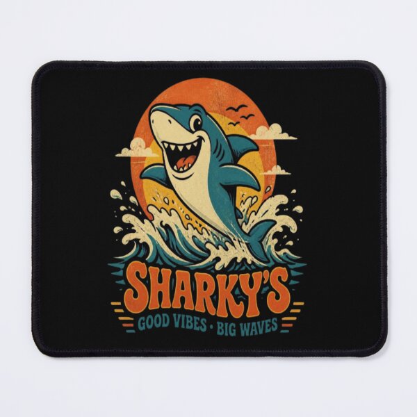 Item preview, Sharky's Good Vibes Big Waves Retro Surf designed and sold by creativerooney.