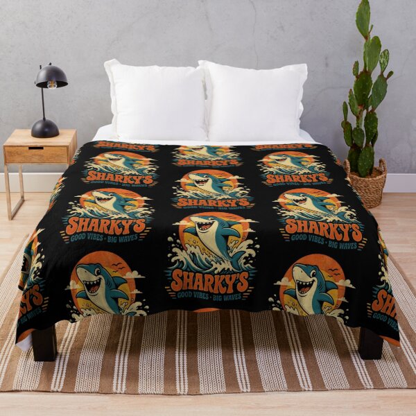 Item preview, Sharky's Good Vibes Big Waves Retro Surf designed and sold by creativerooney.
