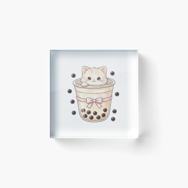 Item preview, Cute Kitten in Bubble Tea designed and sold by Vibe-Vary.