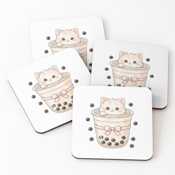 Item preview, Cute Kitten in Bubble Tea designed and sold by Vibe-Vary.