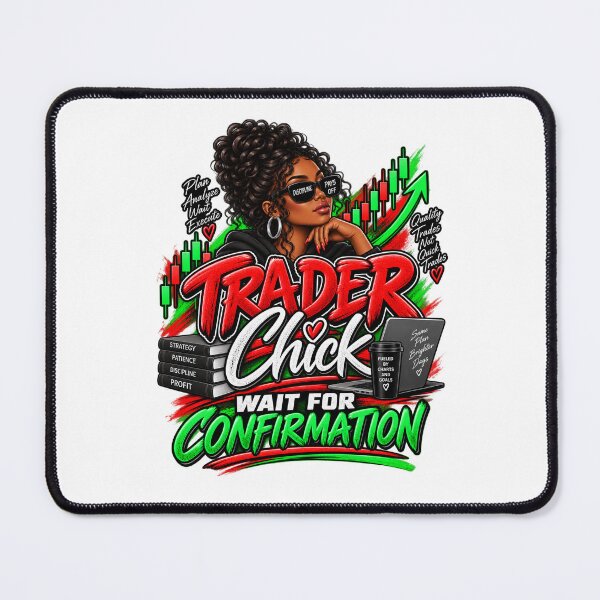 Item preview, Trader Chick-Wait For Confirmation Option 2-White Background designed and sold by Trendi61.
