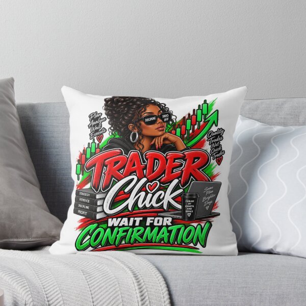 Item preview, Trader Chick-Wait For Confirmation Option 2-White Background  designed and sold by Trendi61.