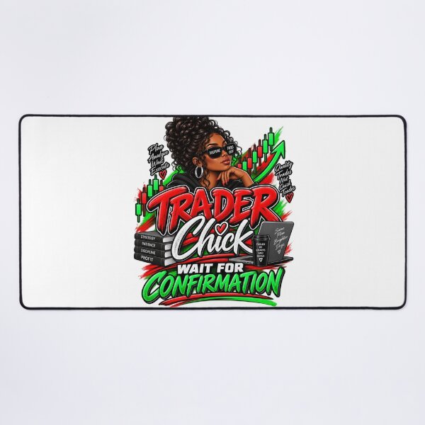 Item preview, Trader Chick-Wait For Confirmation Option 2-White Background designed and sold by Trendi61.