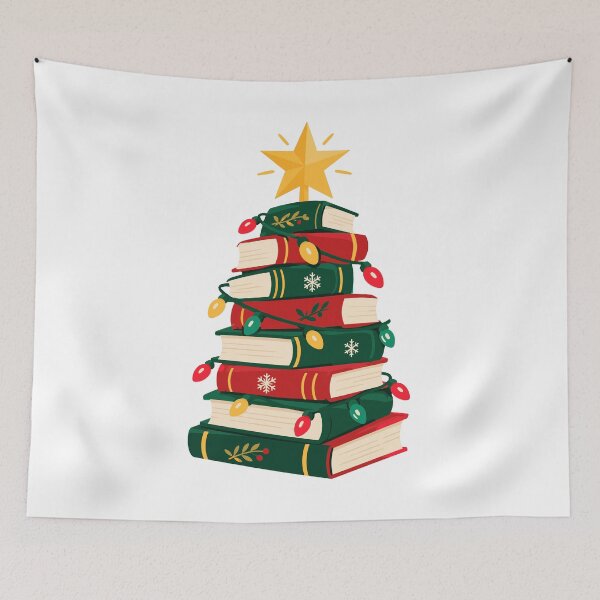 Item preview, Christmas Tree Books Book Lover Holiday Reading designed and sold by mraihan.