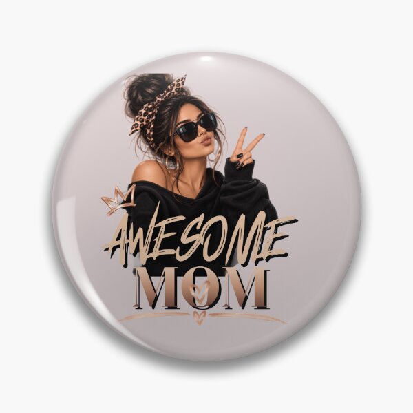 Item preview, Awesome Mom Leopard Print Rose Gold Quote designed and sold by lielie99.