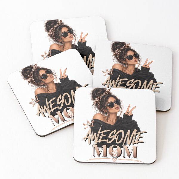 Item preview, Awesome Mom Leopard Print Rose Gold Quote designed and sold by lielie99.