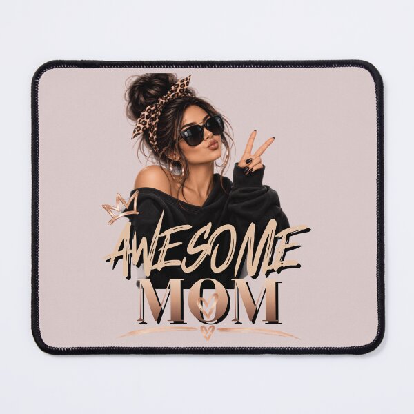 Item preview, Awesome Mom Leopard Print Rose Gold Quote designed and sold by lielie99.