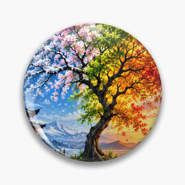 Item preview, Four Seasons Tree and Nature Landscape Art designed and sold by FutureGarb.
