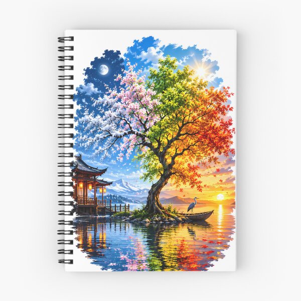 Item preview, Four Seasons Tree and Nature Landscape Art designed and sold by FutureGarb.