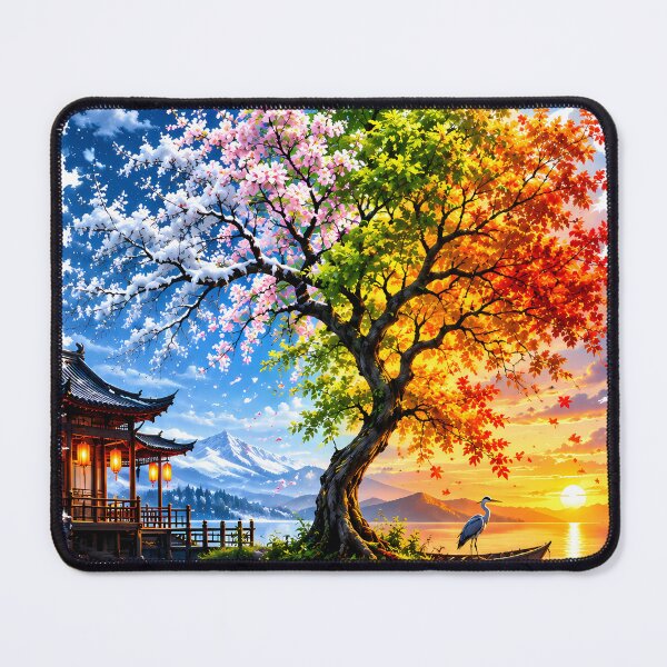 Item preview, Four Seasons Tree and Nature Landscape Art designed and sold by FutureGarb.