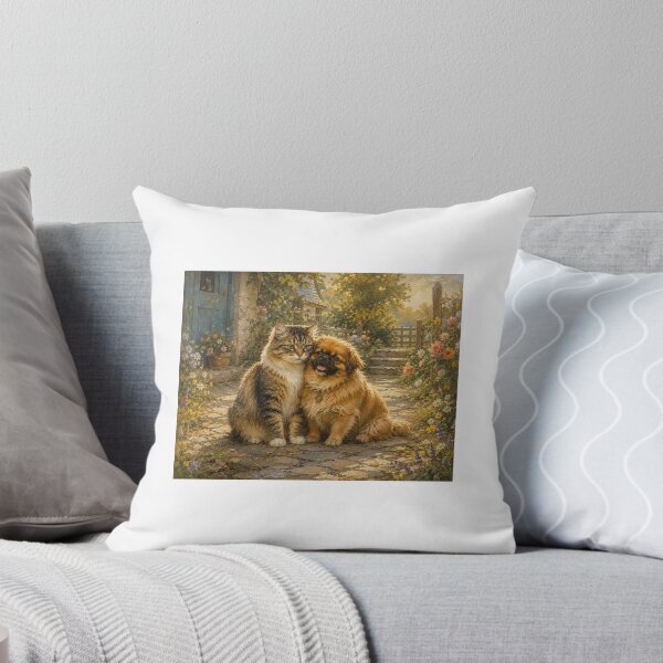 Item preview, Cozy Cat and Dog Friendship designed and sold by IrinaVisual.