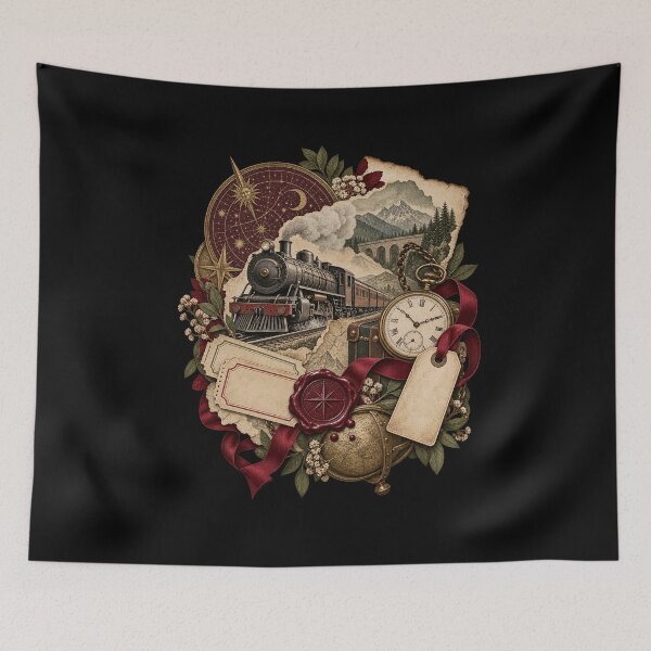 Item preview, Celestial Travel Junk Journal Ephemera – Vintage Explorer Collage designed and sold by Georain.