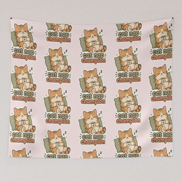 Item preview, Cat Nap Champion Cozy Sleeping Kitten designed and sold by creativerooney.