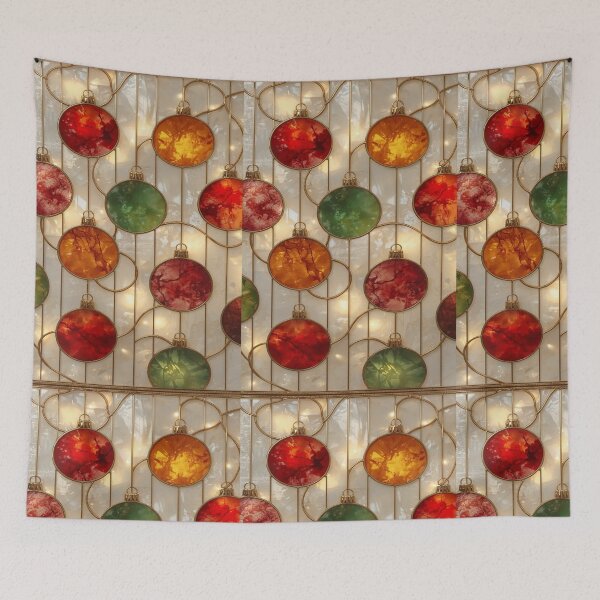 Item preview, Stained Glass Christmas Ornaments Grid designed and sold by BriSher.