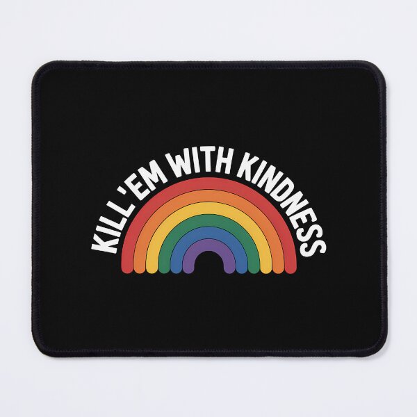 Item preview, Kill 'Em With Kindness – Retro Rainbow Positive Vibes Design designed and sold by LoFizzy.