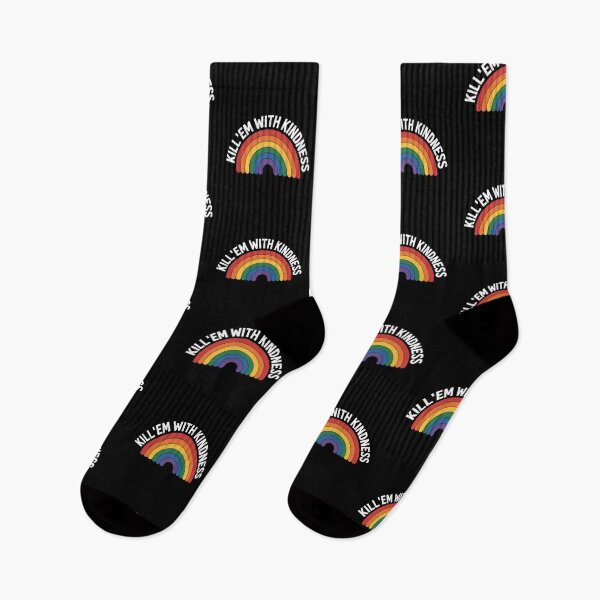 Item preview, Kill 'Em With Kindness – Retro Rainbow Positive Vibes Design designed and sold by LoFizzy.
