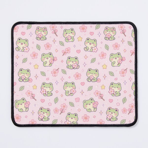 Item preview, Kawaii Frog Sakura Blossom Pastel Pattern designed and sold by Soft Berry Studio.