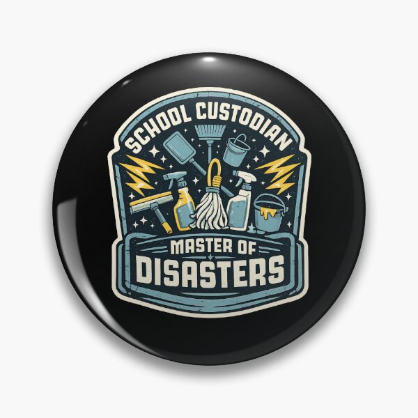 Item preview, School Custodian Master of Disasters Funny Janitor Cleaning Crew designed and sold by slmfams.