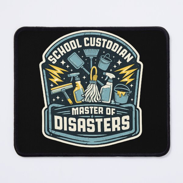 Item preview, School Custodian Master of Disasters Funny Janitor Cleaning Crew designed and sold by slmfams.