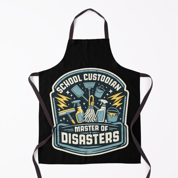 Item preview, School Custodian Master of Disasters Funny Janitor Cleaning Crew designed and sold by slmfams.