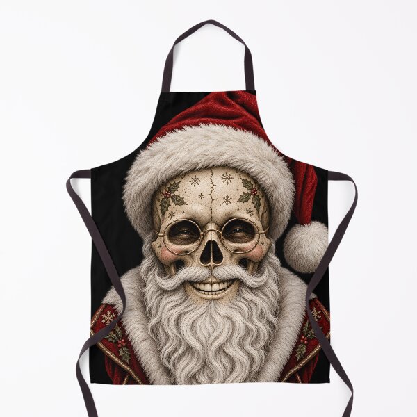 Item preview, Santa Skull Vintage Christmas Holly Snowflake Art designed and sold by T-Chou.