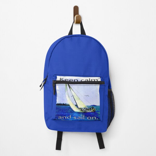 Item preview, Sail boat with the saying, Keep Calm and Sail On. Original watercolor. designed and sold by aswoa.