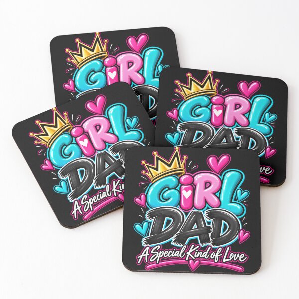 Item preview, Girl Dad A Special Kind of Love Typography-Black Background  designed and sold by Trendi61.