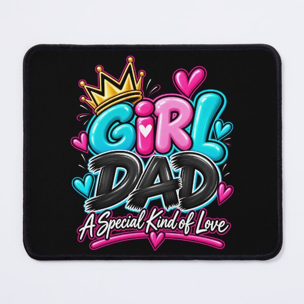 Item preview, Girl Dad A Special Kind of Love Typography-Black Background designed and sold by Trendi61.
