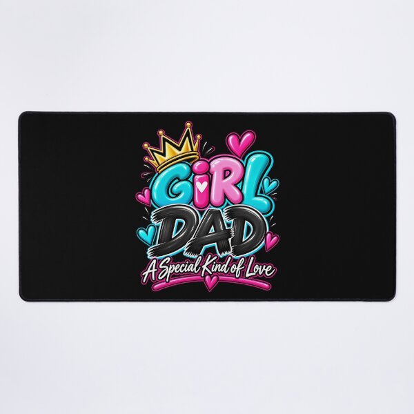 Item preview, Girl Dad A Special Kind of Love Typography-Black Background designed and sold by Trendi61.