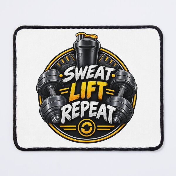 Item preview, Sweat Lift Repeat Gym Badge designed and sold by Design Sounds Studio.