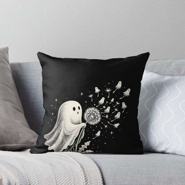 Item preview, Cute Ghost Blowing Dandelion Wishes Spooky Soft Aesthetic designed and sold by slmfams.