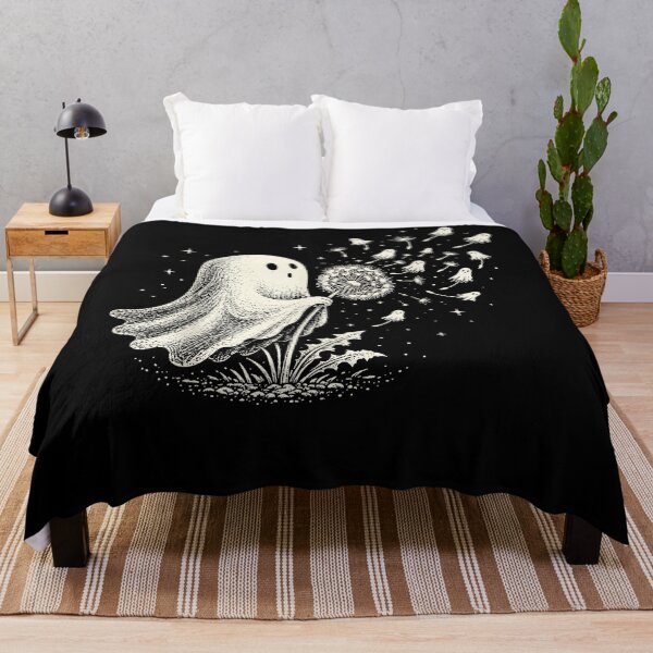 Item preview, Cute Ghost Blowing Dandelion Wishes Spooky Soft Aesthetic designed and sold by slmfams.