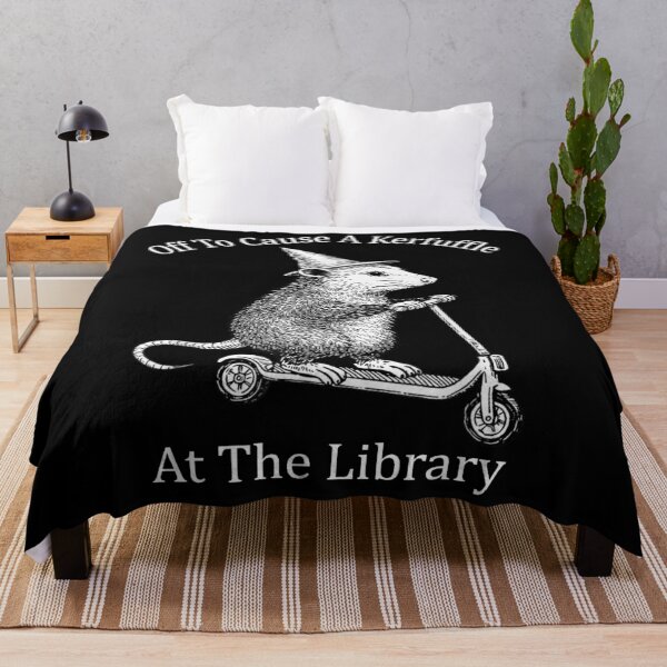 Item preview, Opossum On Scooter Off To Cause A Kerfuffle At The Library Funny designed and sold by slmfams.
