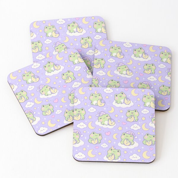 Item preview, Kawaii Frog Moon Bag Pastel Pattern designed and sold by Soft Berry Studio.