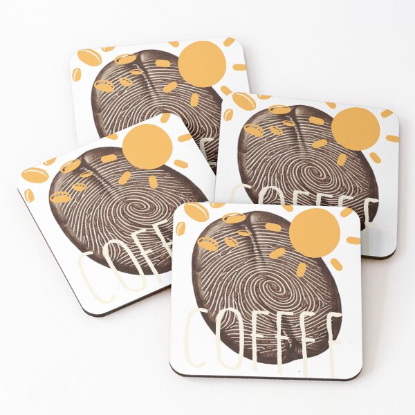 Item preview, Coffee Morning Vibe - Fingerprint Coffee Bean & Sun Graphic Design designed and sold by Aelmajaoui.