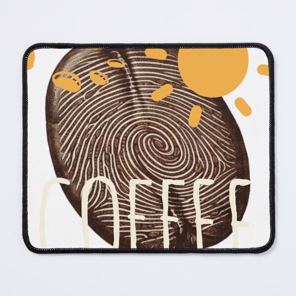 Item preview, Coffee Morning Vibe - Fingerprint Coffee Bean & Sun Graphic Design designed and sold by Aelmajaoui.