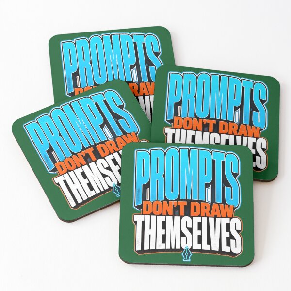 Item preview, Prompts Don't Draw Themselves Design designed and sold by Fun2Fentastic.