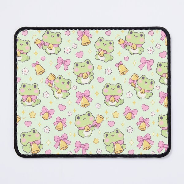 Item preview, Kawaii Frog Little Bell Pastel Pattern designed and sold by Soft Berry Studio.