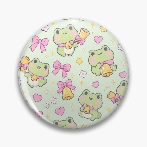 Item preview, Kawaii Frog Little Bell Pastel Pattern designed and sold by Soft Berry Studio.