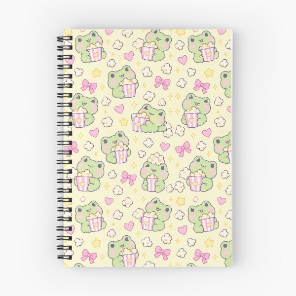 Item preview, Kawaii Frog Popcorn Pastel Pattern designed and sold by Soft Berry Studio.