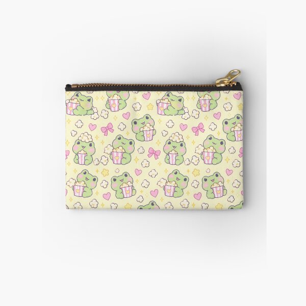 Item preview, Kawaii Frog Popcorn Pastel Pattern designed and sold by Soft Berry Studio.
