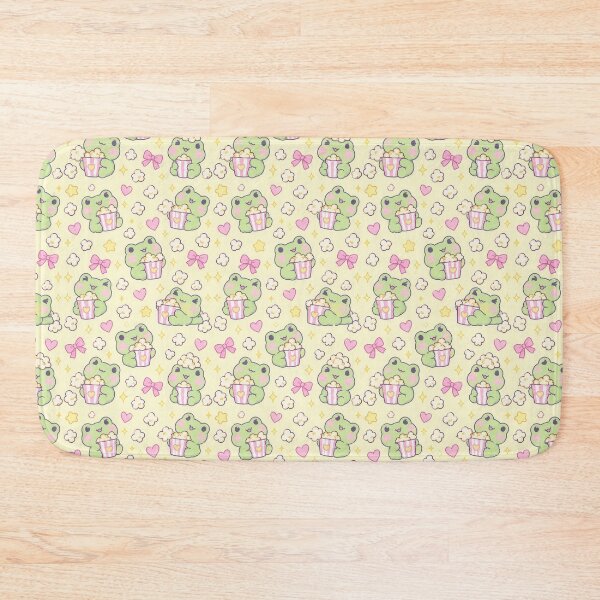 Item preview, Kawaii Frog Popcorn Pastel Pattern designed and sold by Soft Berry Studio.