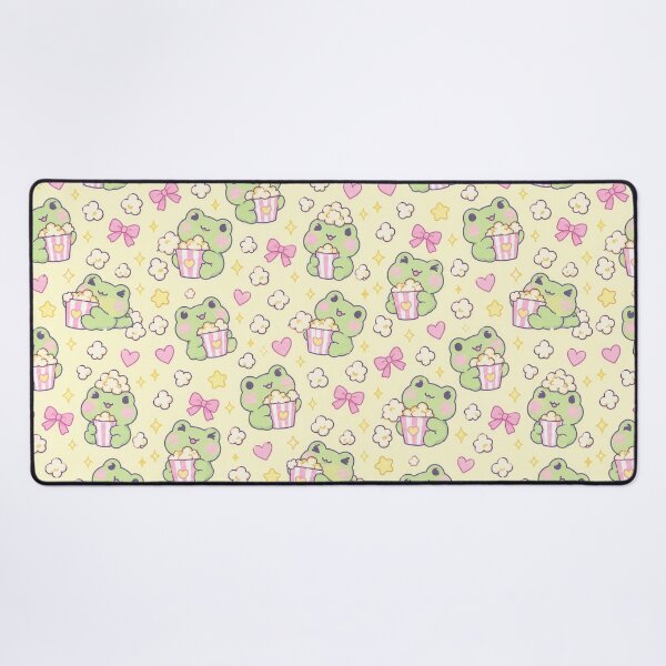 Item preview, Kawaii Frog Popcorn Pastel Pattern designed and sold by Soft Berry Studio.